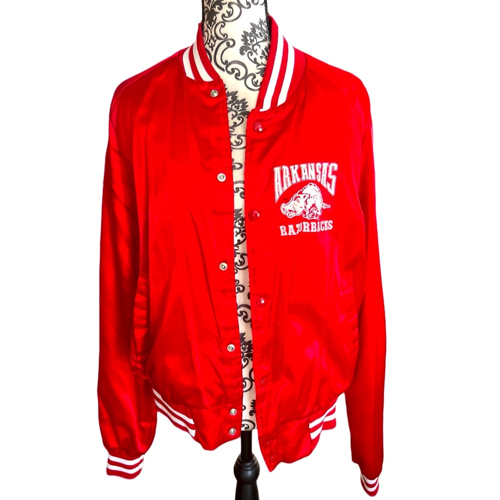 Arkansas razorback chalk line jacket from the 80s.
